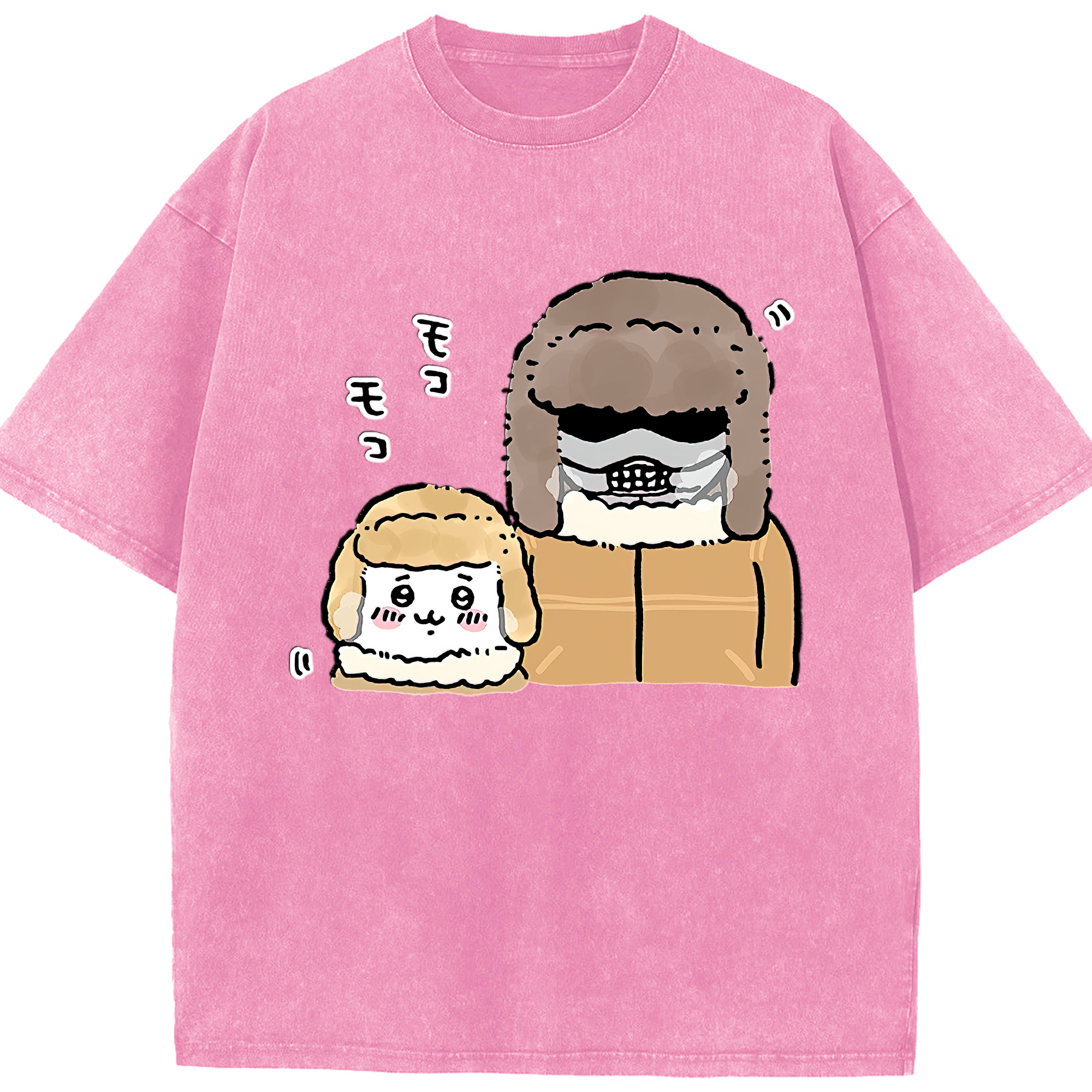 （画像用） ちいかわ 労働の鎧さん Chii-kawa Mr. Armor of Labor 綿100% ヴィンテージ風 半袖Tシャツ（フロントプリント）